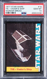 1977 Star Wars Wonder Bread #16 TIE – Vaders Ship – PSA GEM MT 10